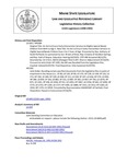 Legislative History: An Act to Ensure Early Intervention Services to Eligible Special Needs Children from Birth to Age 5 (HP588)(LD 839) by Maine State Legislature (115th: 1990-1992)