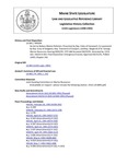 Legislative History: An Act to Reduce Marine Pollution (HP594)(LD 845) by Maine State Legislature (115th: 1990-1992)