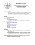 Legislative History: An Act to Increase the Authority of Municipalities to Levy Service Charges on Certain Tax Exempt Property (SP318)(LD 856) by Maine State Legislature (115th: 1990-1992)