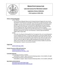 Legislative History: An Act to Ensure Adequate Resources for Energy Assistance Programs for Low-income Households (SP319)(LD 857) by Maine State Legislature (115th: 1990-1992)