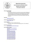 Legislative History: An Act to Repeal the Restriction on Investments in Loans Secured by First Mortgages on Real Estate by State-chartered Credit Unions (HP601)(LD 861) by Maine State Legislature (115th: 1990-1992)