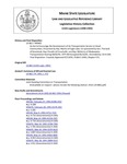 Legislative History: An Act to Encourage the Development of Air Transportation Service to Small Communities (HP602)(LD 862) by Maine State Legislature (115th: 1990-1992)