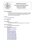 Legislative History: An Act to Amend the Campaign Finance Reporting Laws (HP641)(LD 915) by Maine State Legislature (115th: 1990-1992)