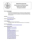 Legislative History: An Act to Clarify the Misbranded Food Laws (SP354)(LD 956) by Maine State Legislature (115th: 1990-1992)