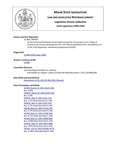 Legislative History:  An Act to Amend the Maine Court Facilities Authority (SP358)(LD 960)