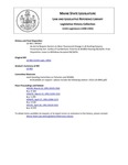 Legislative History: An Act to Require Hunters to Wear Fluorescent Orange in all Hunting Seasons (SP363)(LD 965) by Maine State Legislature (115th: 1990-1992)