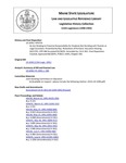 Legislative History: An Act Relating to Financial Responsibility for Students Not Residing with Parents or Legal Guardians (HP726)(LD 1030) by Maine State Legislature (115th: 1990-1992)