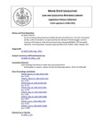 Legislative History: An Act to Resolve Municipal Secret Ballot Elections that Result in a Tie Vote (HP735)(LD 1039) by Maine State Legislature (115th: 1990-1992)