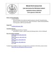 Legislative History: An Act to Establish Tax Credits for Capital Investment in Aircraft (SP379)(LD 1056) by Maine State Legislature (115th: 1990-1992)