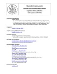 Legislative History: An Act to Mandate the Use of Seat Belts (SP381)(LD 1058) by Maine State Legislature (115th: 1990-1992)