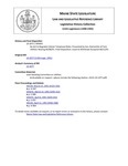 Legislative History: An Act to Regulate Cellular Telephone Rates (SP401)(LD 1077) by Maine State Legislature (115th: 1990-1992)