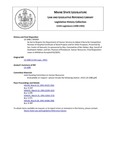 Legislative History:  An Act to Require the Department of Human Services to Adopt Criteria for Competitive Reviews of Hospital Certificate of Need Projects and for Other Purposes (SP404)(LD 1080)