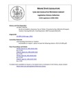 Legislative History: An Act to Establish a Severance Tax on Timber (HP759)(LD 1093) by Maine State Legislature (115th: 1990-1992)