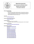 Legislative History: An Act to Encourage Students to Register and Vote (HP773)(LD 1105) by Maine State Legislature (115th: 1990-1992)