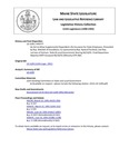 Legislative History: An Act to Allow Supplemental Dependent Life Insurance for State Employees (HP777)(LD 1109) by Maine State Legislature (115th: 1990-1992)