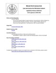 Legislative History:  An Act Concerning the Maine Turnpike Authority (SP410)(LD 1124)