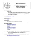 Legislative History: An Act Relating to Navigation Dredge Maintenance Projects (SP441)(LD 1185) by Maine State Legislature (115th: 1990-1992)