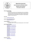 Legislative History: An Act to Increase the Debt Limit of the Kingfield Water District from $350,000 to $2,000,000 (HP828)(LD 1194) by Maine State Legislature (115th: 1990-1992)