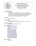 Legislative History: An Act to Correct Certain Errors and Inconsistencies in the Law Enabling Municipal Development Districts (HP845)(LD 1211) by Maine State Legislature (115th: 1990-1992)