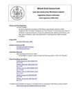 Legislative History: An Act to Extend the Jurisdiction of the Maine Labor Relations Board to Public Employees Who Have Been Employed Less Than 6 Months (HP852)(LD 1218) by Maine State Legislature (115th: 1990-1992)