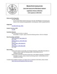 Legislative History: An Act to Reestablish Capital Punishment in the State (SP462)(LD 1238) by Maine State Legislature (115th: 1990-1992)