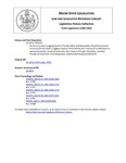 Legislative History: An Act to Create a Logging Fund to Provide Safety and Reasonably Priced Guaranteed Insurance for the State's Logging Industry (SP470)(LD 1253) by Maine State Legislature (115th: 1990-1992)