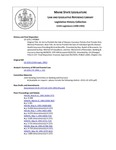 Legislative History: An Act to Prohibit the Sale of Disease Insurance Policies that Provide Only Minimal Protection (HP869)(LD 1255) by Maine State Legislature (115th: 1990-1992)