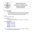 Legislative History: An Act to Restructure the Personal Income Tax System to Provide Greater Equity and Progressivity (HP942)(LD 1364) by Maine State Legislature (115th: 1990-1992)