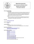 Legislative History: RESOLUTION, Proposing an Amendment to the Constitution of Maine to Provide for the Override of a Governor's Veto by a Three-Fifths Vote (HP947)(LD 1369) by Maine State Legislature (115th: 1990-1992)