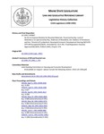 Legislative History: An Act to Improve Markets for Recycled Materials (HP967)(LD 1394) by Maine State Legislature (115th: 1990-1992)