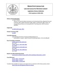 Legislative History: Resolve, to Create the Maine Commission on Environmental Policy (SP545)(LD 1449) by Maine State Legislature (115th: 1990-1992)