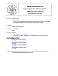 Legislative History: An Act to Ensure National Standards of Care (SP560)(LD 1464) by Maine State Legislature (115th: 1990-1992)