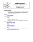 Legislative History: An Act to Require Eating Establishments That Have Outdoor Seating to Have Restrooms (HP1002)(LD 1470) by Maine State Legislature (115th: 1990-1992)