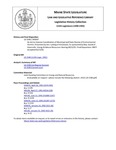 Legislative History: An Act to Improve Coordination of Municipal and State Review of Environmental Permits (SP587)(LD 1540) by Maine State Legislature (115th: 1990-1992)