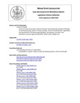 Legislative History: An Act to Ensure Preservation of Burial Grounds (HP1058)(LD 1547) by Maine State Legislature (115th: 1990-1992)