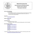 Legislative History: An Act to Provide That Workers' Compensation Claims Are Work Related (HP1065)(LD 1554) by Maine State Legislature (115th: 1990-1992)