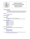 Legislative History: An Act to Provide for a Decennial Commission on Maine's Future (HP1068)(LD 1557) by Maine State Legislature (115th: 1990-1992)