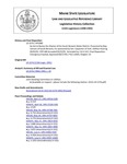 Legislative History: An Act to Revise the Charter of the South Berwick Water District (HP1080)(LD 1574) by Maine State Legislature (115th: 1990-1992)