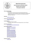 Legislative History: An Act to Create a Preliminary Injunction for Certain Domestic Relations Cases (SP598)(LD 1583) by Maine State Legislature (115th: 1990-1992)