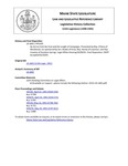 Legislative History: An Act to Limit the Cost and the Length of Campaigns (HP1103)(LD 1602) by Maine State Legislature (115th: 1990-1992)