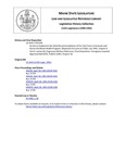 Legislative History: An Act to Implement the Initial Recommendations of the Task Force to Evaluate and Revise the Maine Health Program (HP1106)(LD 1614) by Maine State Legislature (115th: 1990-1992)