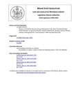 Legislative History: Resolve, to Study the Structure of Law Enforcement in the State (HP1123)(LD 1648) by Maine State Legislature (115th: 1990-1992)