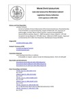 Legislative History: An Act to Facilitate Criminal Enforcement of the Environmental Laws (HP1129)(LD 1654) by Maine State Legislature (115th: 1990-1992)