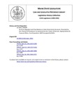 Legislative History: An Act to Regulate Cash Flow Balances in State Government Accounts (SP648)(LD 1693) by Maine State Legislature (115th: 1990-1992)