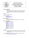 Legislative History: An Act to Protect the Health and Safety of Public Employees (HP1180)(LD 1723) by Maine State Legislature (115th: 1990-1992)