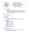 Legislative History:  Resolve, Directing the Department of Education and the Bureau of Insurance to Develop a Proposal to Allow Schools in Maine to Self-insure for Property, Fire and Theft (HP1182)(LD 1725)