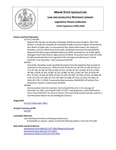 Legislative History: Resolve, to Develop a Statewide Health Insurance Program (HP1184)(LD 1727) by Maine State Legislature (115th: 1990-1992)