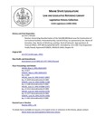 Legislative History: Resolve, Concerning Reauthorization of the $16,000,000 Bond Issue for Construction of Correctional Facilities (HP1201)(LD 1757) by Maine State Legislature (115th: 1990-1992)