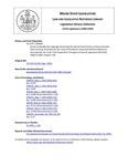 Legislative History: An Act to Modify the Language Governing the Special Commission on Governmental Restructuring (SP669)(LD 1767) by Maine State Legislature (115th: 1990-1992)