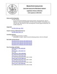 Legislative History:  An Act to Amend the Waldoboro Sewer District Charter (HP1225)(LD 1783)